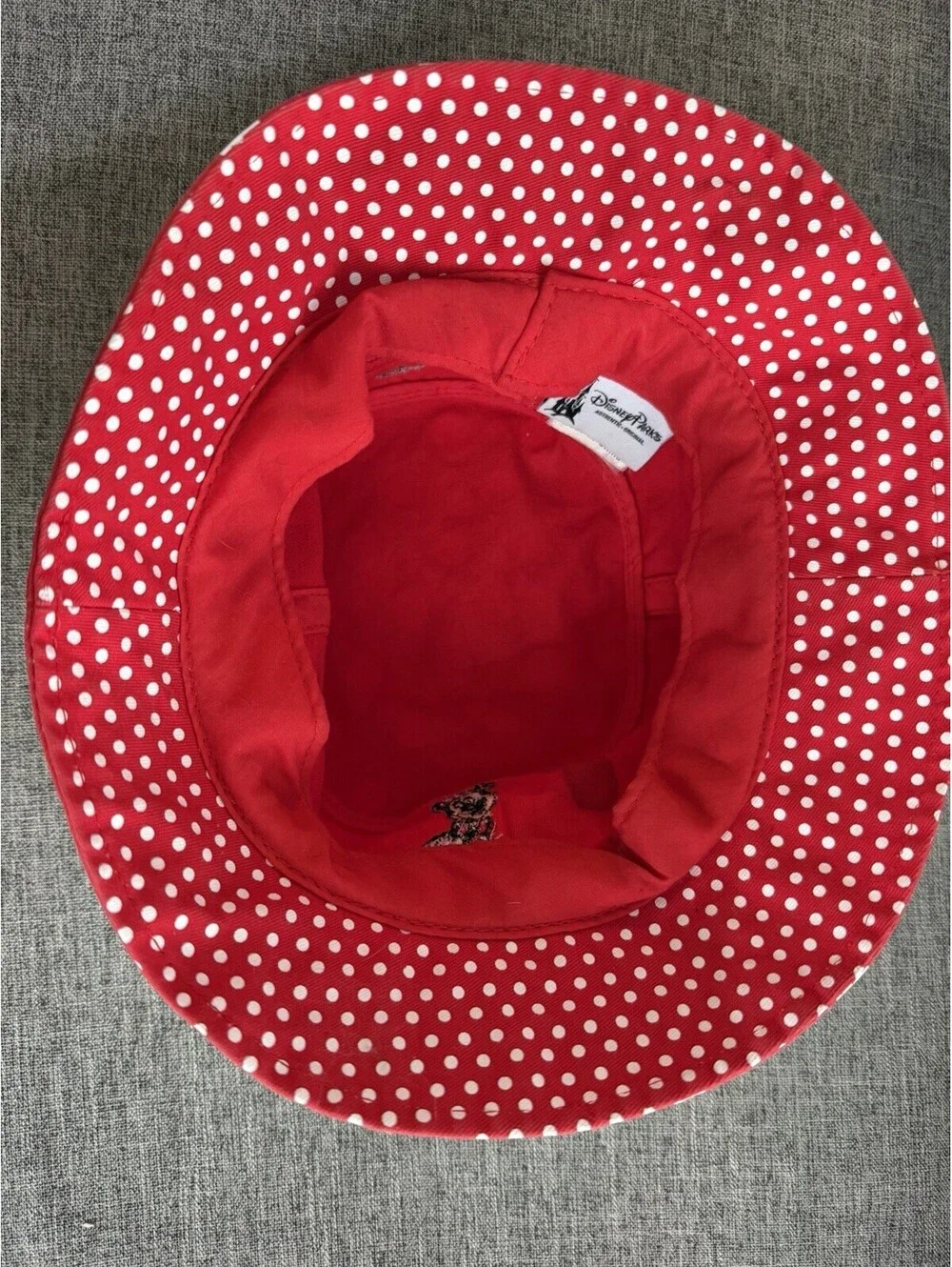 Disneyland Resort Minnie Mouse Bucket Hat Red Polka Dot Bow Youth Cotton